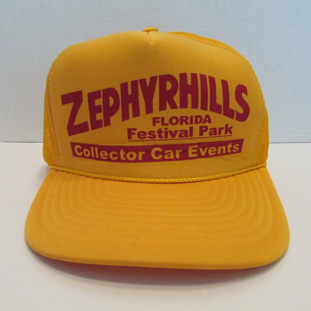 Vintage Zepherhills Florida Festival Park Collector Car Event Trucker Hat NWOT